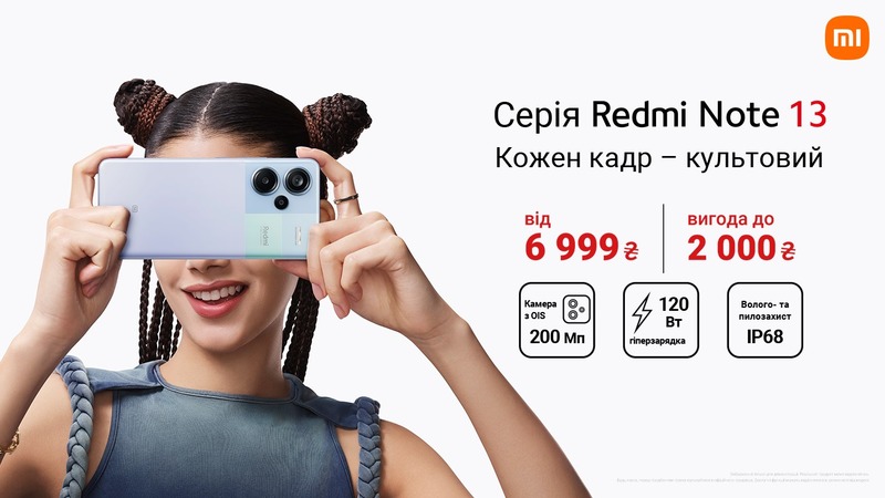 Кожен кадр - культовий! Xiaomi Redmi Note 13
